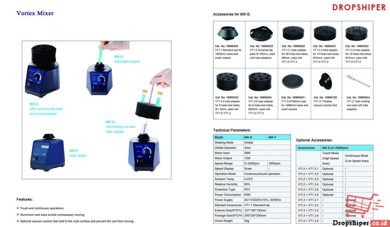 Alat-Pengaduk-Pusaran-Cairan-Seri-MX-S-&-MX-F Alat Pengaduk Pusaran Cairan Seri MX-S & MX-F