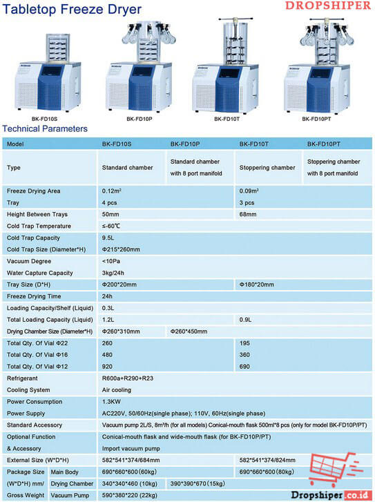 Tabletop Freeze Dryer BK-FD10S Series
