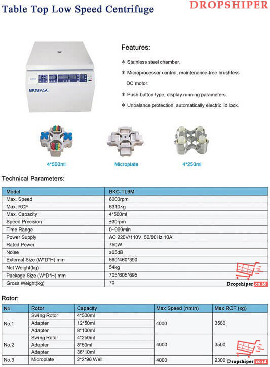 BKC-TL6M-Centrifuge-Kecepatan-Rendah
