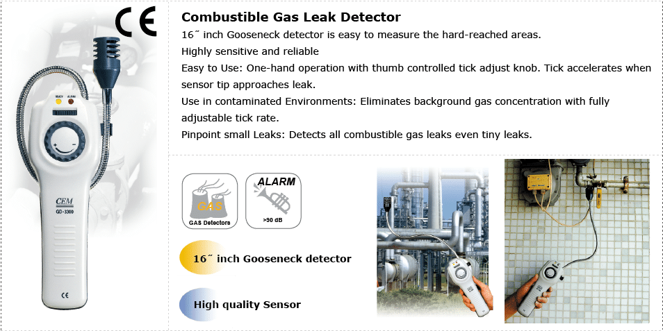 GD-3300 Alat Detektor Kebocoran Gas Combustible