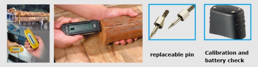 DT-123 Series Alat Ukur Kelembaban Kayu Portabel 