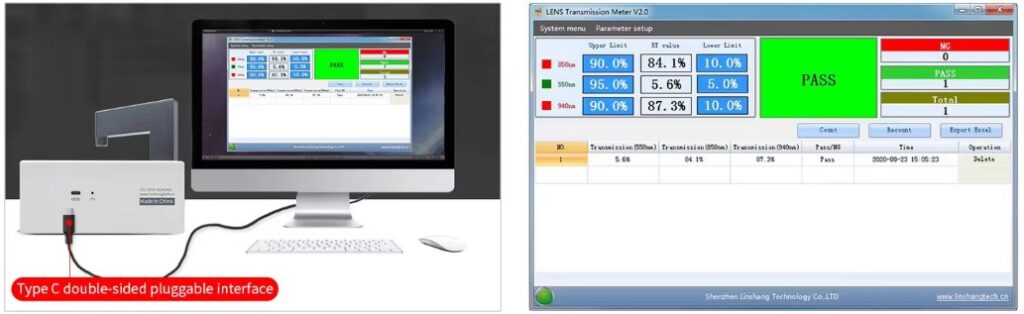 Alat Pengukur Transmitansi Cahaya Lensa Profesional LS108A