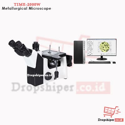 TIME-2000W Mikroskop Metalurgi Invert Trinokular Computerized