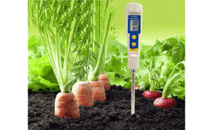 AMT301 EC meter tanah digital, alat ukur nutrisi tanah, soil conductivity tester, alat pertanian digital, pengukur kesuburan tanah.