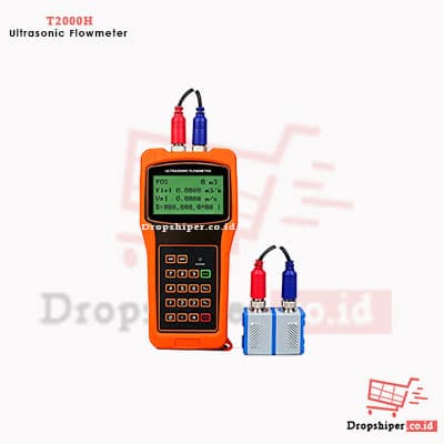 T2000H Alat Ukur Aliran Cairan Portabel Ultrasonik, Handheld Ultrasonic Flowmeter, Ultrasonic Flow Meter Portable, Alat Ukur Debit Air Ultrasonik, Clamp On Flow Meter, Portable Flow Meter Industri