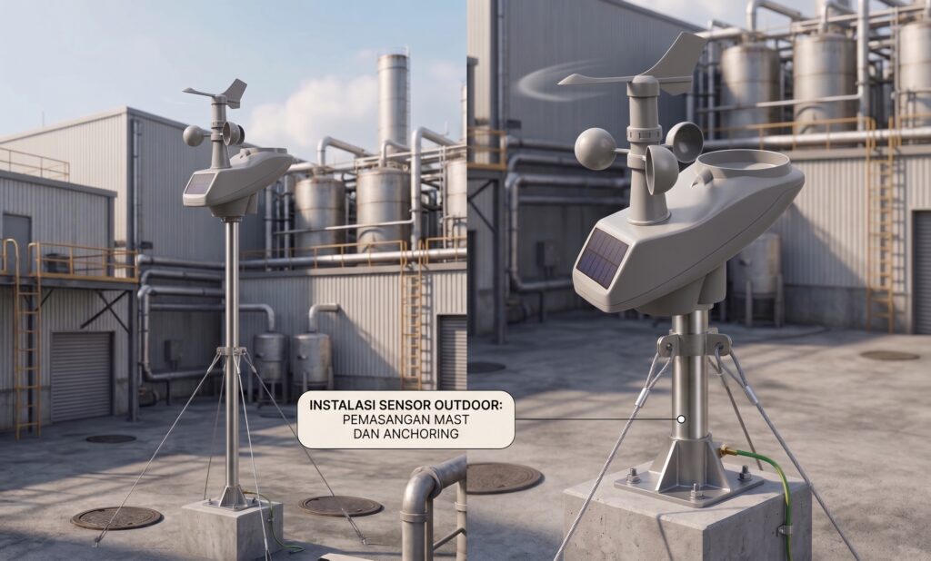 AW006 Stasiun Cuaca Nirkabel Industri dengan sensor outdoor