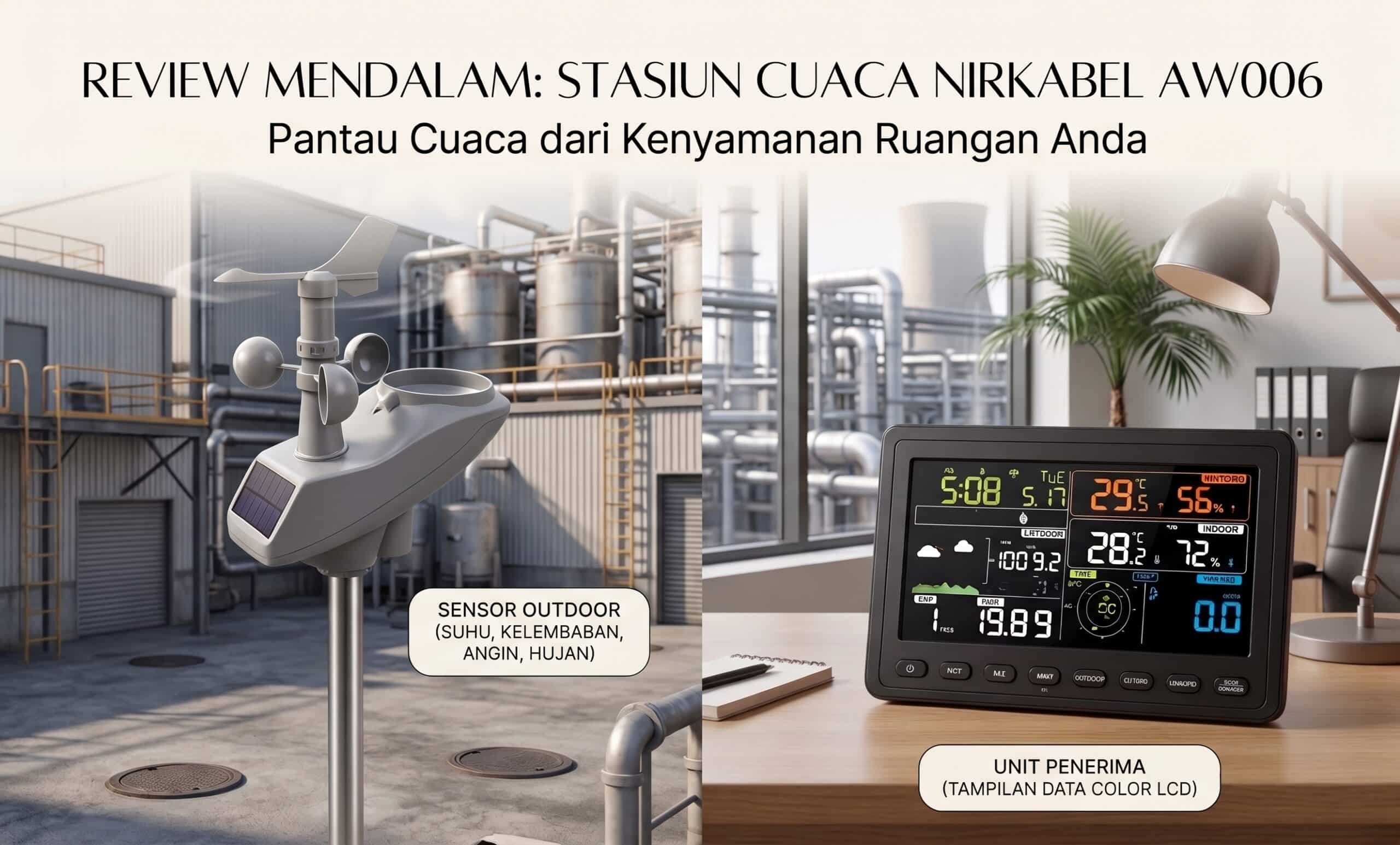 AW006 Stasiun Cuaca Nirkabel Industri untuk monitoring cuaca