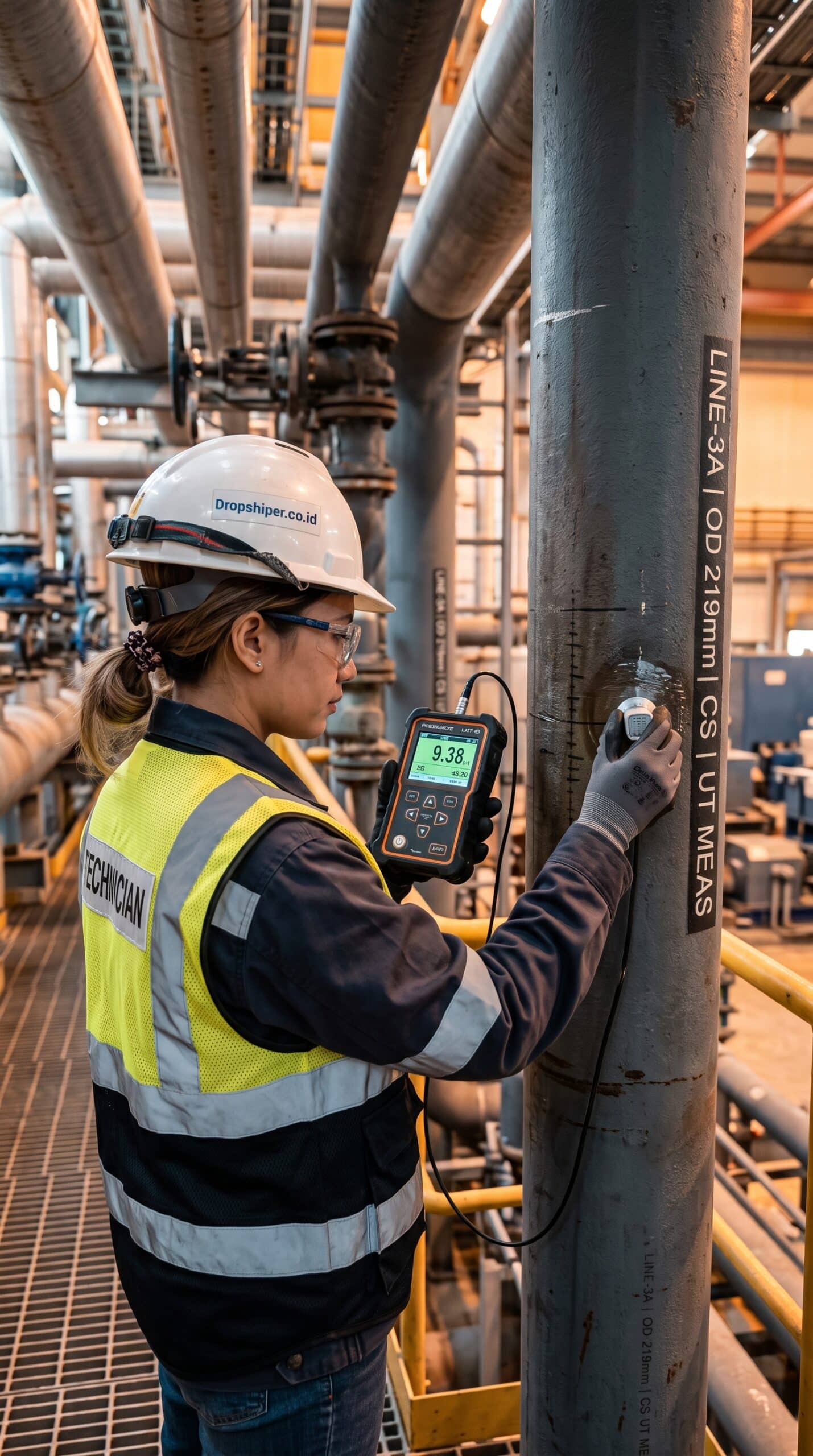 Ultrasonic Thickness Gauge untuk inspeksi ketebalan dinding pipa migas