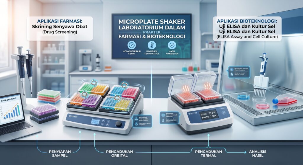 Mengenal Microplate Shaker Laboratorium untuk aplikasi farmasi dan bioteknologi