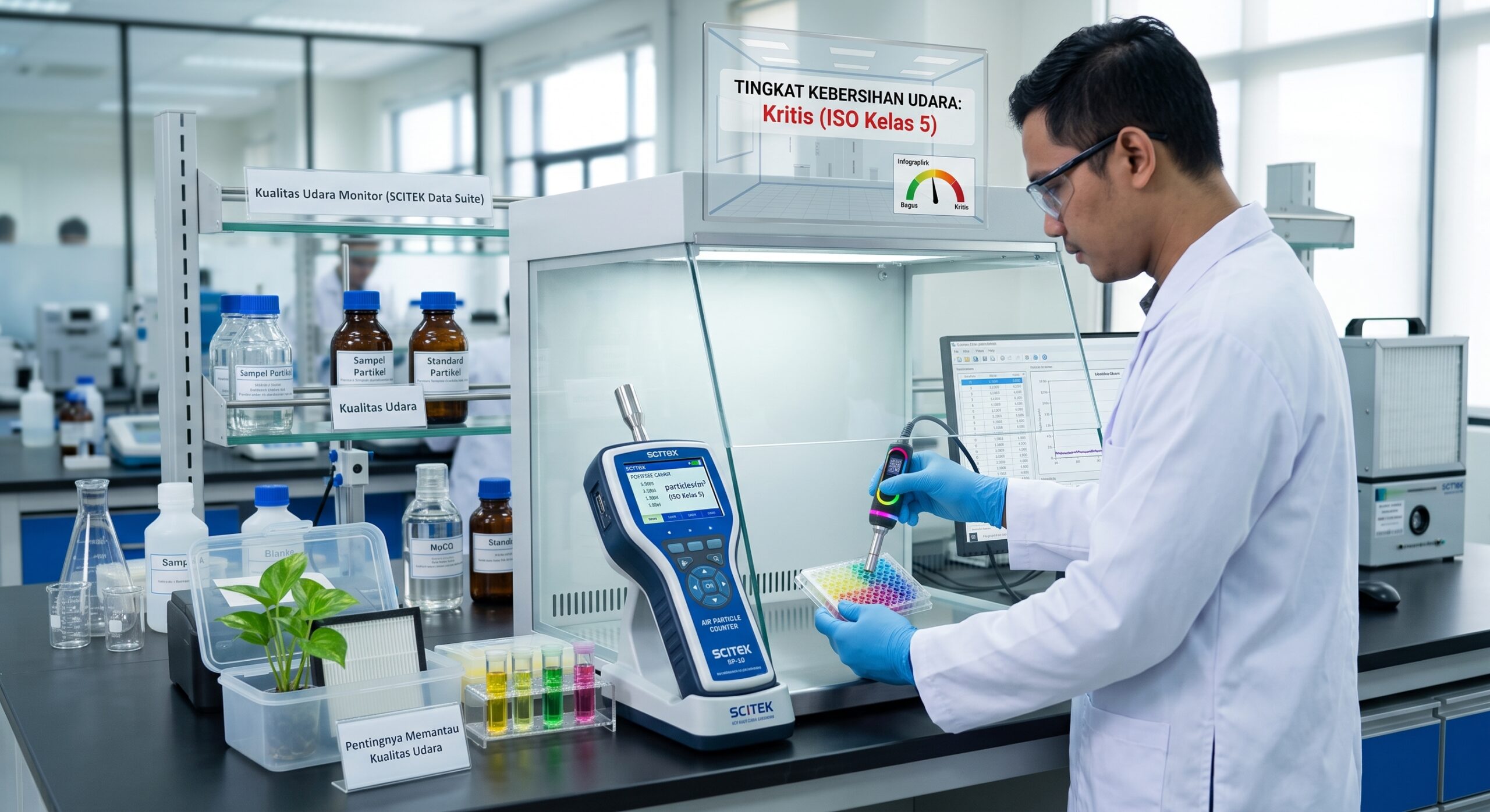 Pentingnya Memantau Kualitas udara dengan Particle Counter di laboratorium/Pentingnya Memantau Kualitas udara melalui pengukuran partikel udara