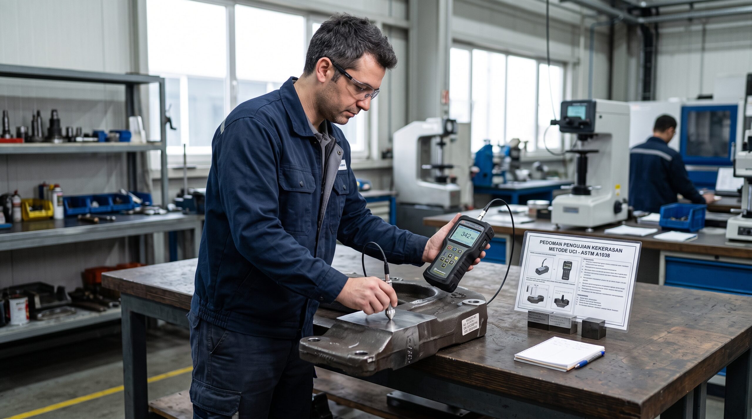Pengujian Kekerasan Metode UCI Berdasarkan ASTM A1038 dengan Portable Hardness Testers T-U2