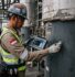 Meter Thickness Ultrasonik untuk inspeksi ketebalan boiler