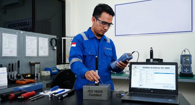 Hardness Tester Portabel NOVOTEST T-D3 untuk verifikasi kekerasan logam sesuai ISO 16859