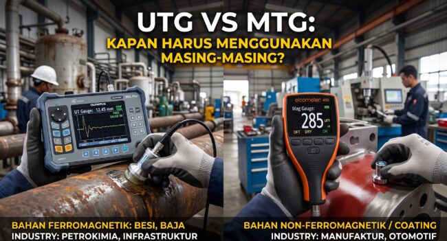 Meter Ultrasonic Thickness untuk pengukuran ketebalan pelat baja