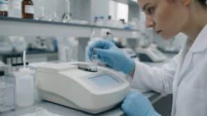 Gelembung udara pada sample cell saat pengukuran turbidimeter