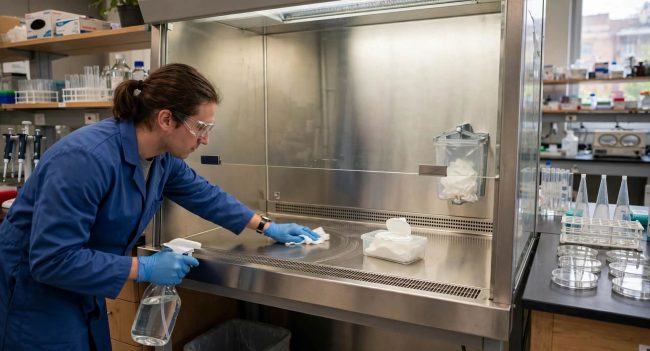 maintenance biosafety cabinet cleaning disinfection rutin perawatan