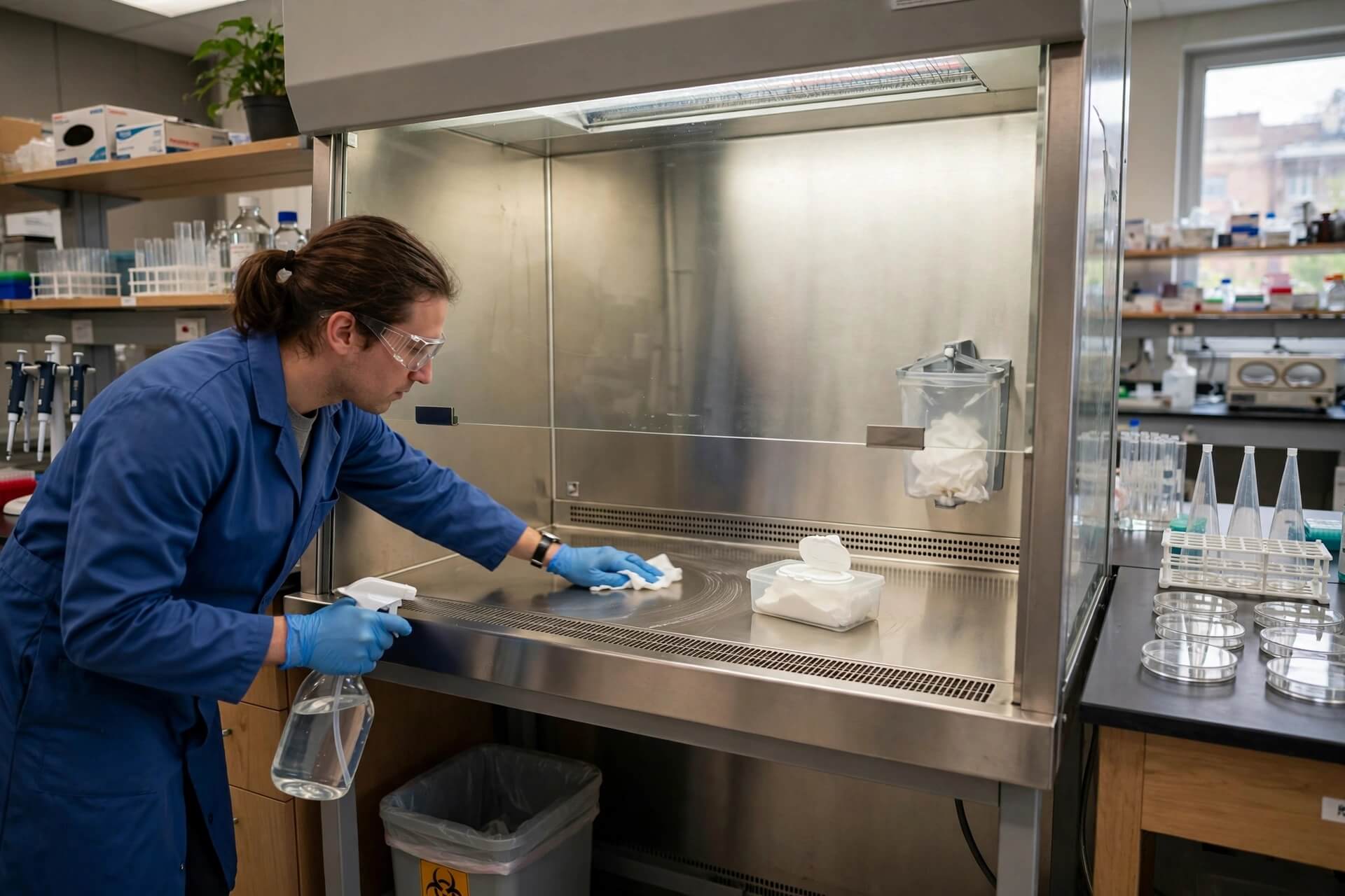 maintenance biosafety cabinet cleaning disinfection rutin perawatan