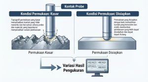 Pengaruh kekasaran permukaan terhadap hasil pengujian hardness tester Leeb