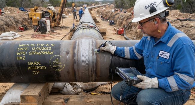 Pengujian kekerasan HAZ pada sambungan las pipa industri