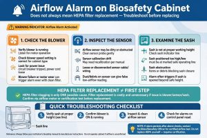 Airflow alarm BSC tidak selalu berarti HEPA filter harus diganti