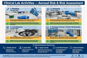 Aktivitas klinik risiko aerosol pipetting vortexing sentrifugasi pembukaan kultur risk assessment 5 langkah