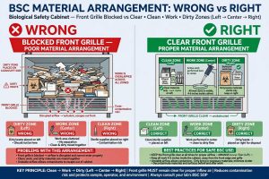 Checklist penataan BSC operator movement perpendicular air barrier slow steady