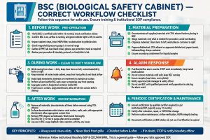Checklist correct workflow BSC sebelum selama sesudah alarm sertifikasi