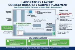  Layout penempatan BSC benar jauh dari pintu dan HVAC