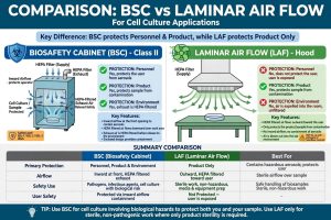 Perbandingan BSC vs LAF untuk kultur sel containment vs product only