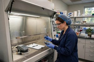sertifikasi biosafety cabinet setelah maintenance airflow hepa leak test