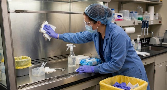 sop penggunaan biosafety cabinet pemeriksaan awal status sertifikasi kondisi fisik